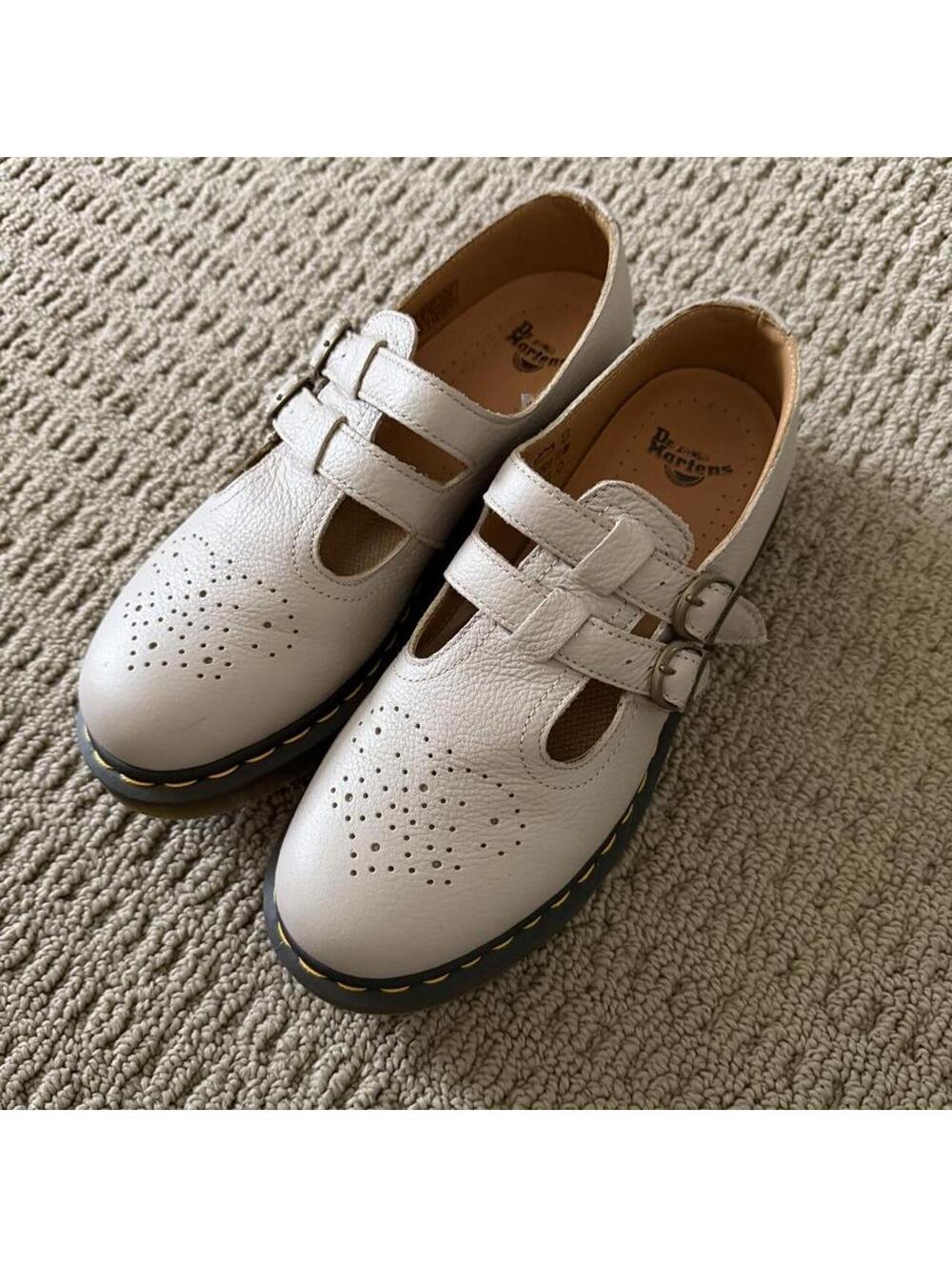 Dr. Martens 8065 Leather Double Buckle Brogue Mary Jane Shoes Size US 9 / UK 7